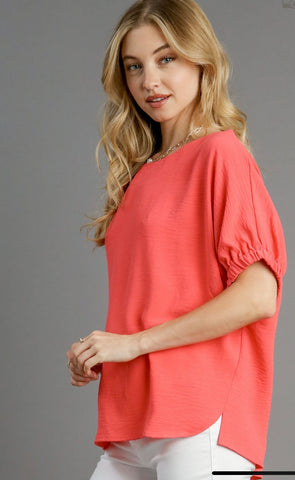 Solid Round Neck Oversized Boxy Cut Top