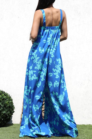 PRINTED LOOSE FIT WOVEN JUMPSUIT