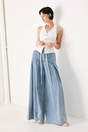 A Washed Denim Pant