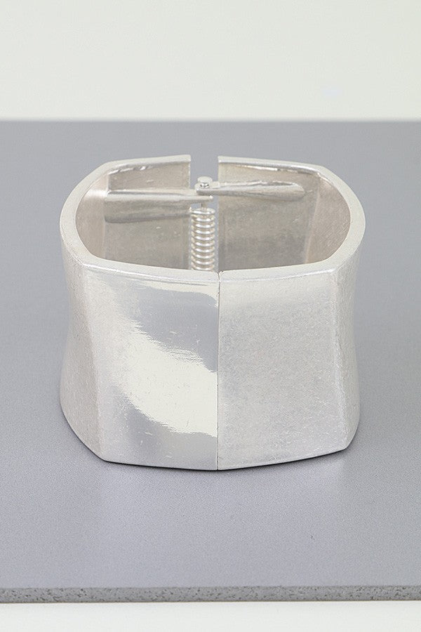 Wide Polished Cuff Bracelet