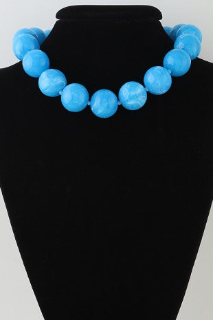 Classic Marble Stone Beaded Necklace