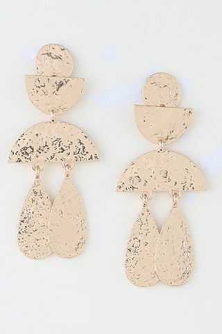 Geometric Polished Teardrop Earrings