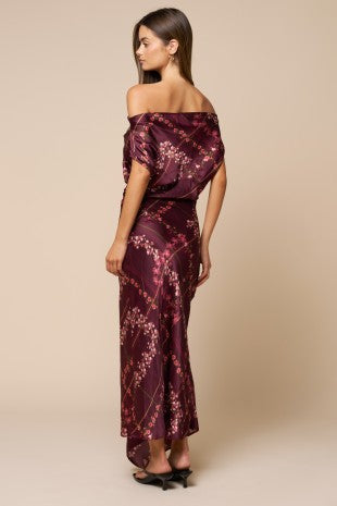 Off-shoulder Floral Maxi Dress