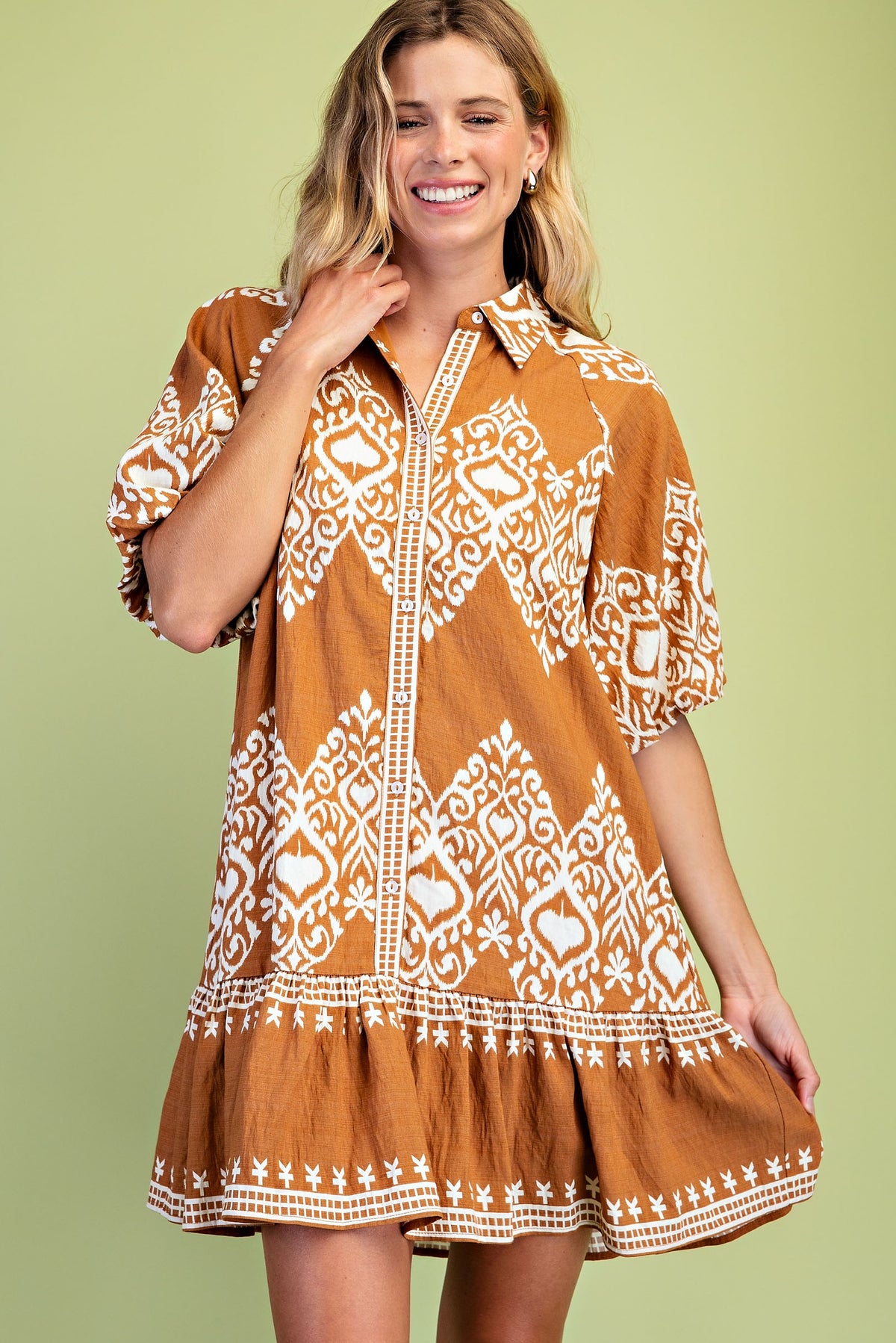 Printed Shirt Dress