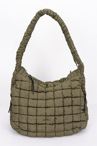 Quilted Nylon Padded Crossbody Bag