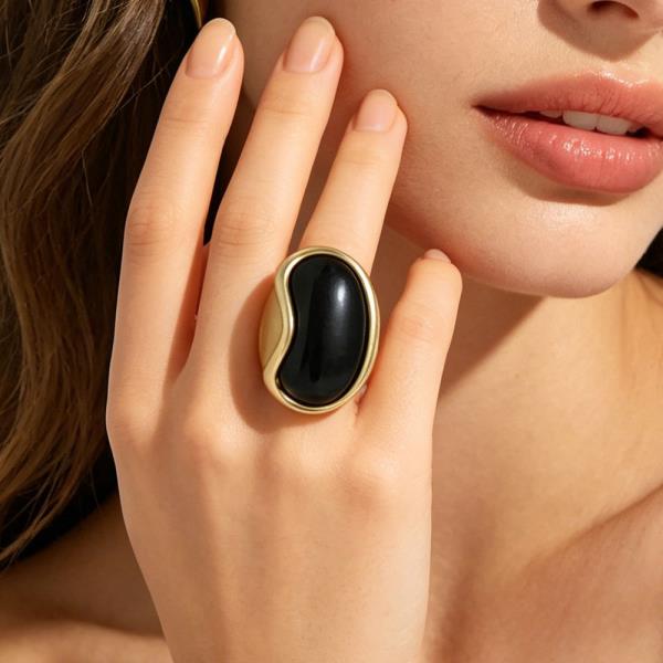 Resin Oval Statement Ring