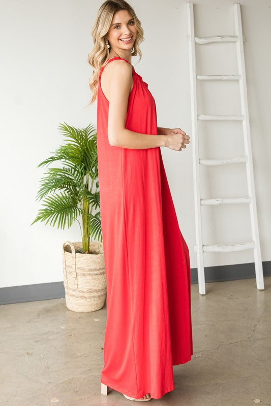 One Shoulder Wide Leg Jumpsuit