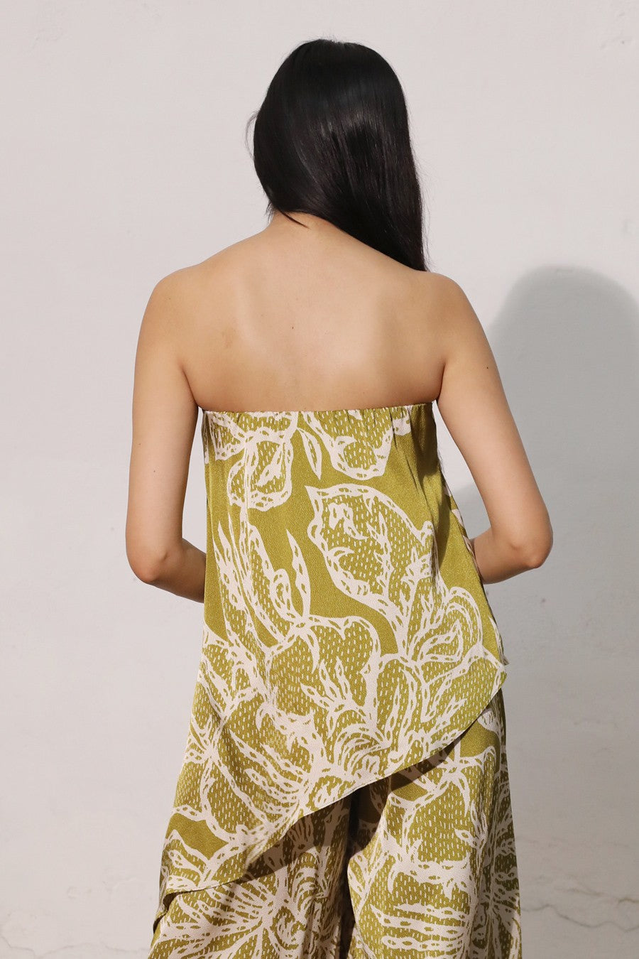 Chantilly Satin Diagonal Strapless Top