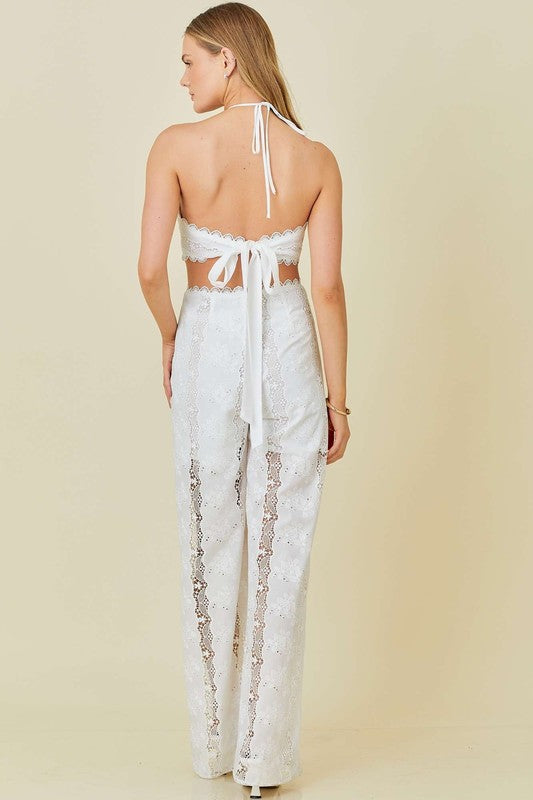 Lace Halter Jumpsuit