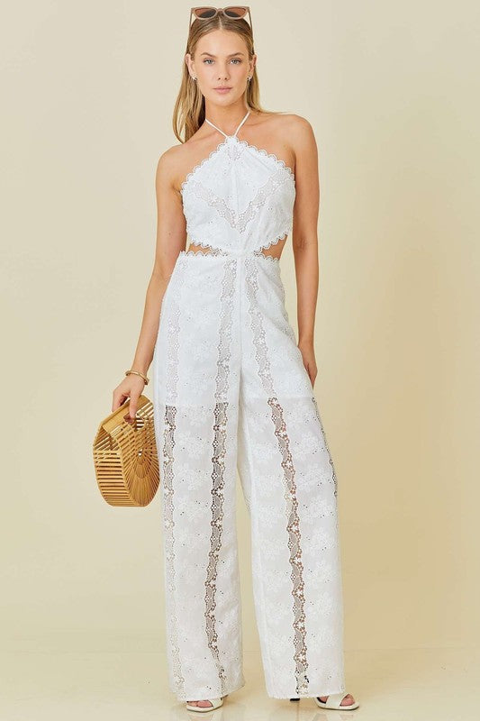 Lace Halter Jumpsuit