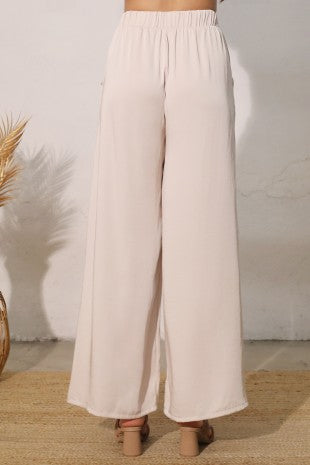 Washed Poly Silk Pocket Pants