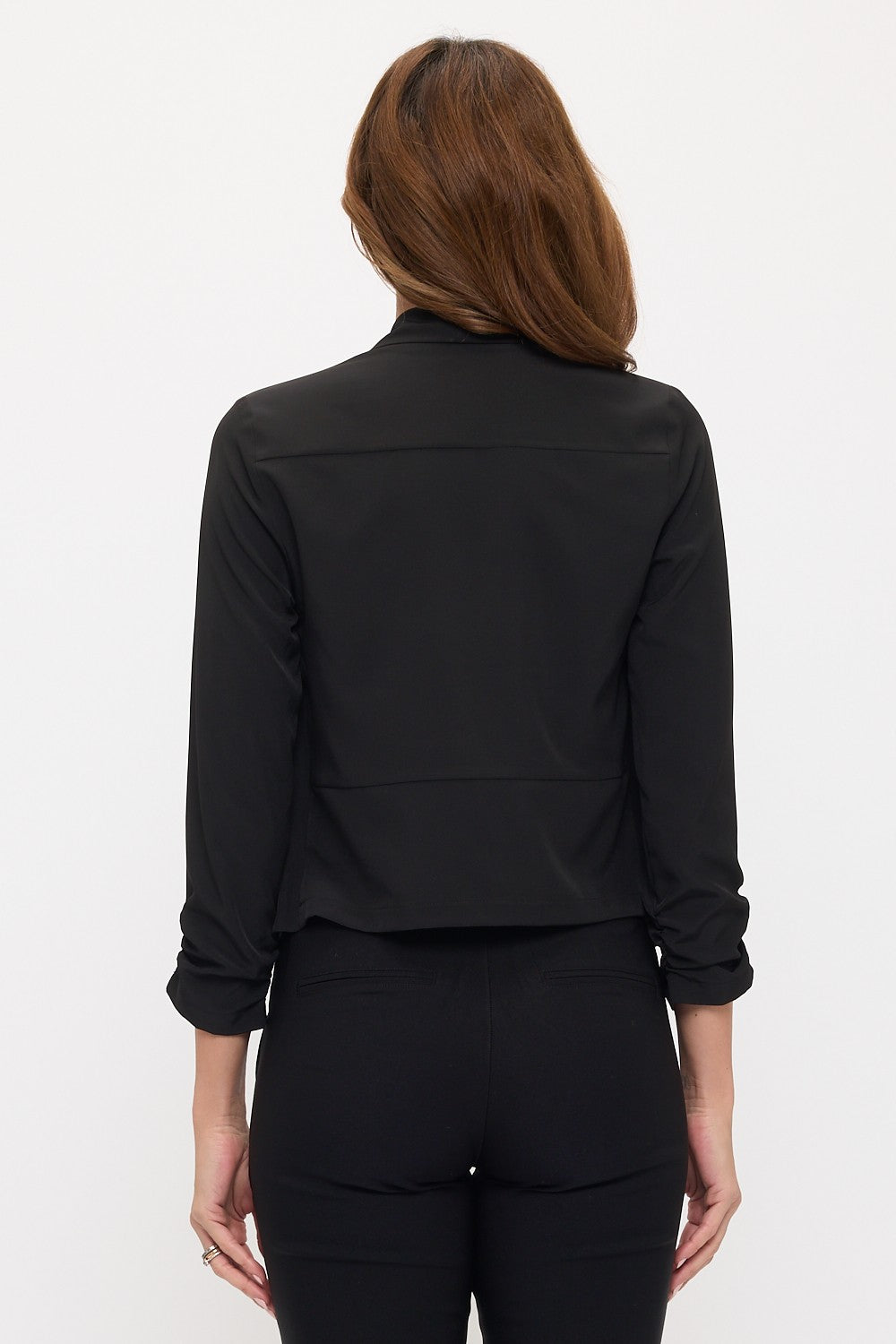 Open Loose Blazer Cinched Slv