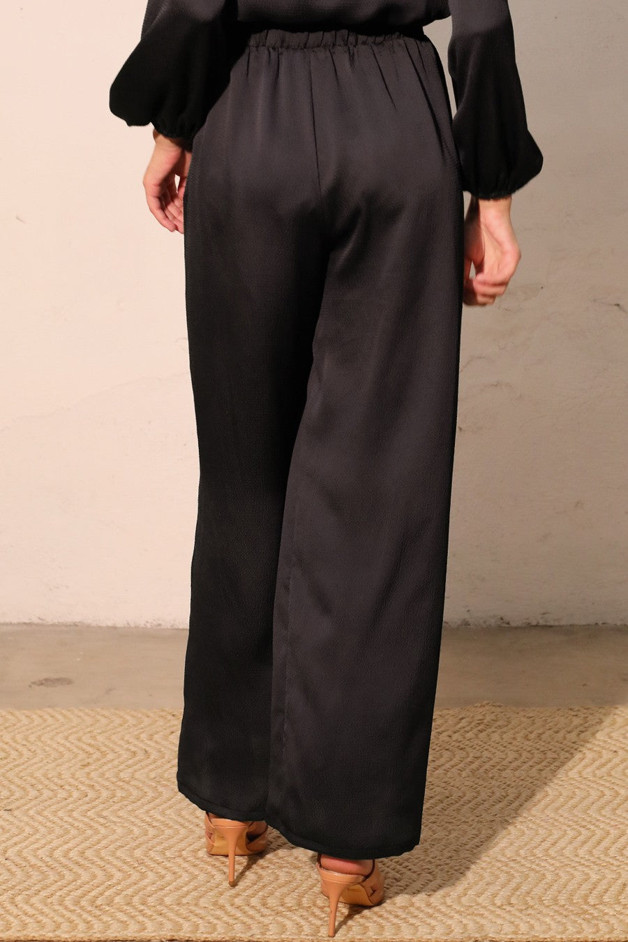 Hammered Satin Pocket Pants
