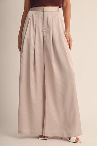 Satin Wide Leg Pants