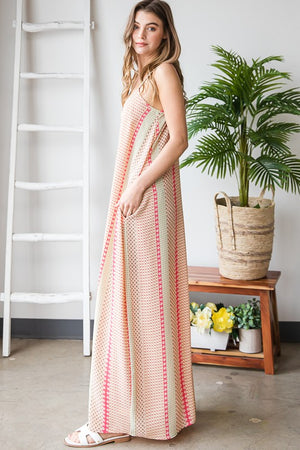 MULTI MAXI DRESS WITH POCKET