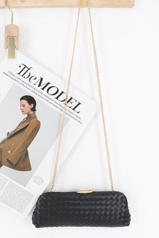 Woven Frame Clutch Bag