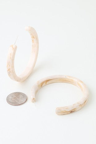Resin Curved Drop Earrings