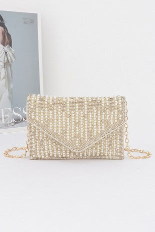 Pearl Envelope Clutch Bag