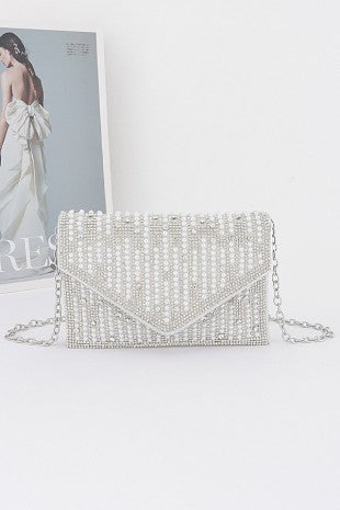 Pearl Envelope Clutch Bag