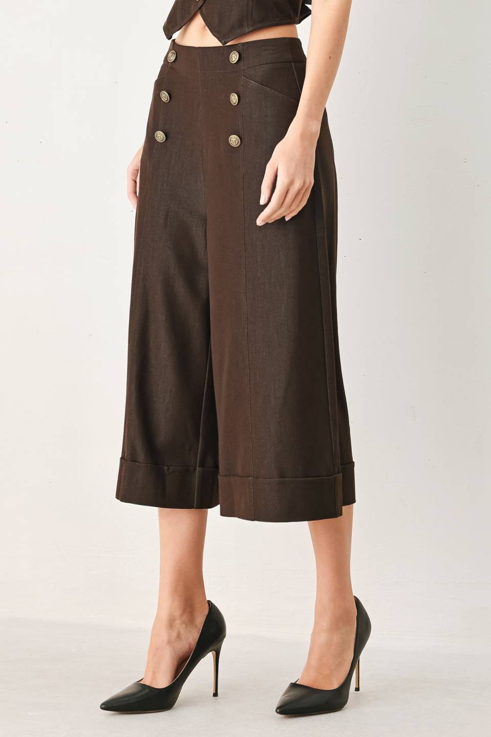 Solid Culotte Pant