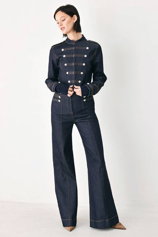 Denim Miliary Jacket