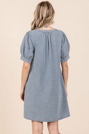 Denim Pockets Dress