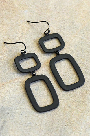 Hammered Metal Drop Earrings