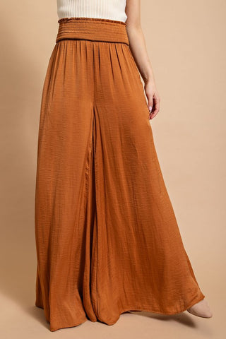 Washed Satin Wide Pant