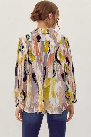 Faith Watercolor Abstract Print Top