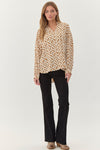 Geometric Print Dolman Sleeves Top