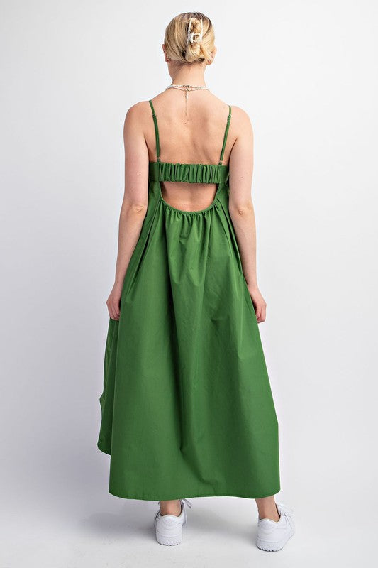 Open Back Midi Dress