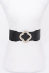 Faux Leather Metal metal Buckle Stretch Belt