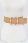 Pearl Buckle Elastic Belt