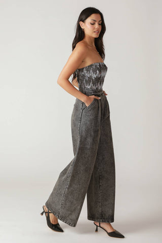 Washed Denim Jumpsuit