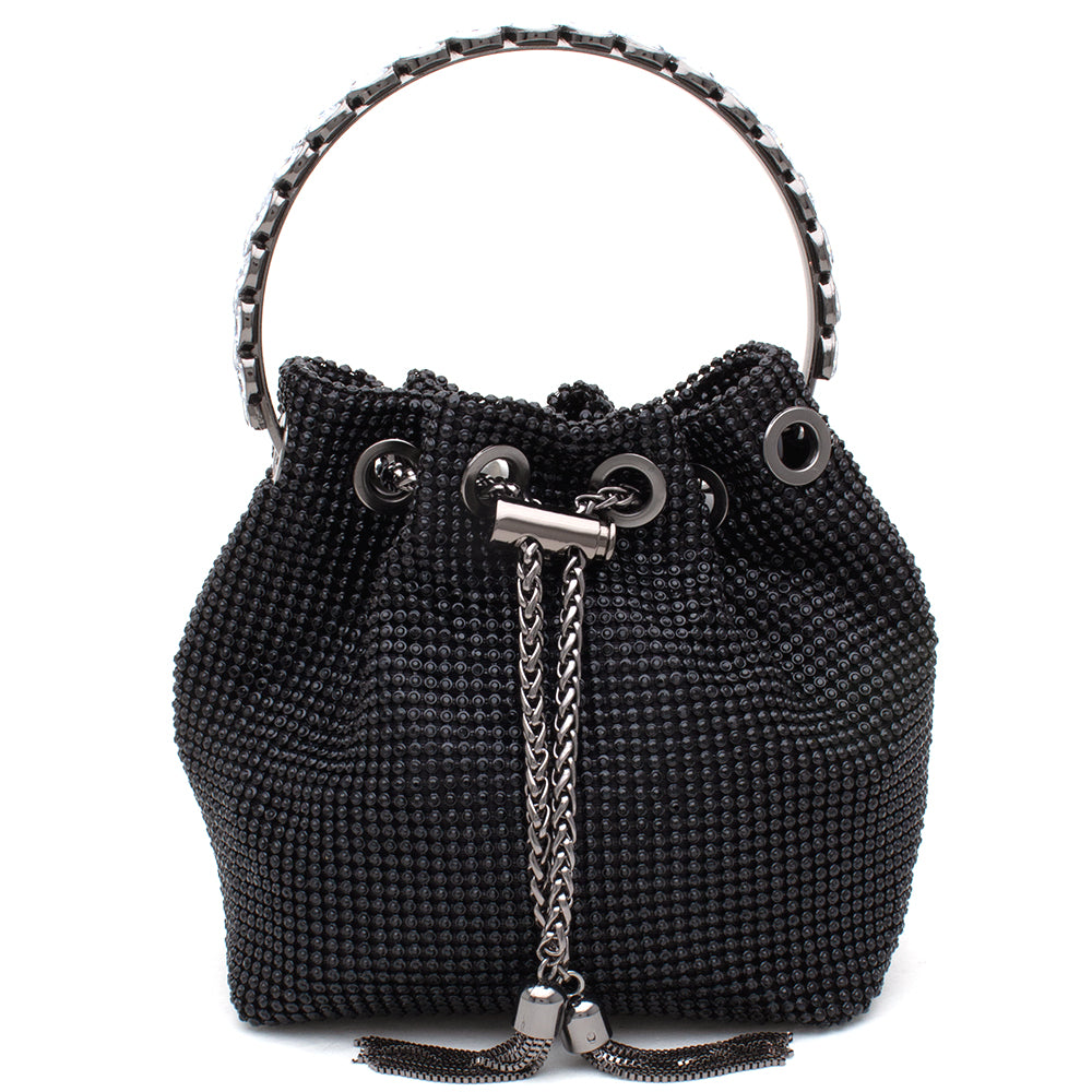 Rhinestone All Over Drawstring Cristal