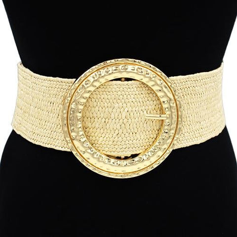 METAL ROUND BUCKLE ELASTIC BELT