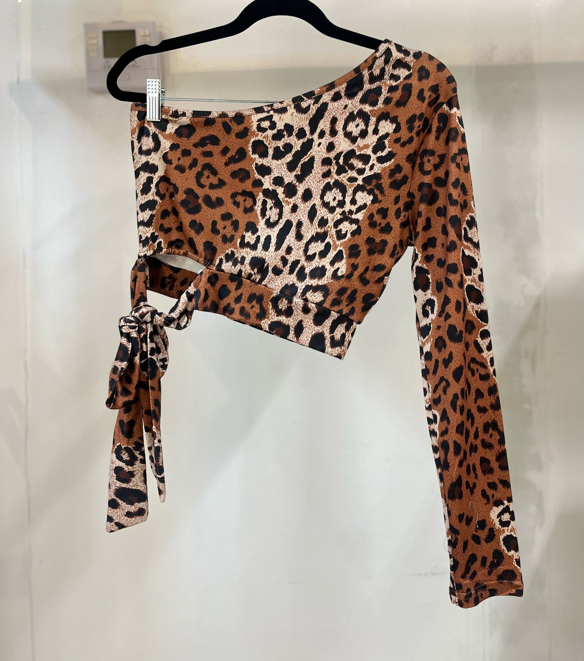 One Shoulder Animal Print Top