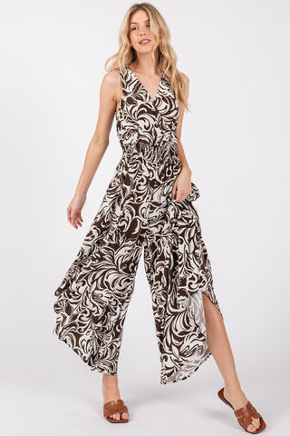 Print Wide Leg Jumpsuit
