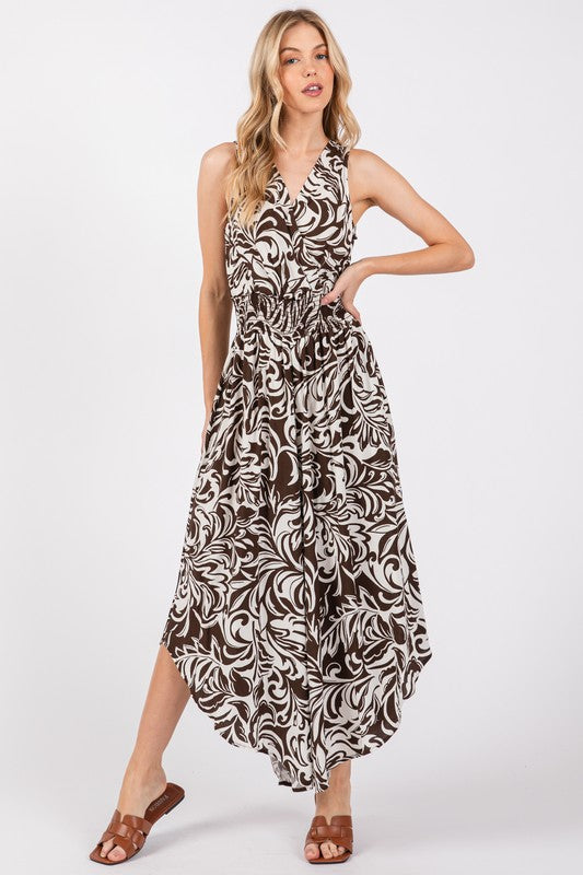 Print Wide Leg Jumpsuit