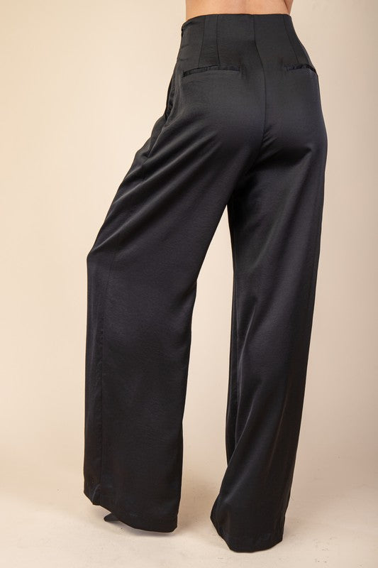 So Fine Pleated High-Waisted Wide Pants