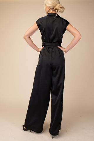 V-Neck Knotted Jumpsuit
