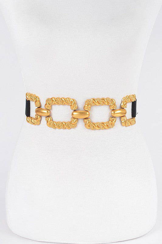 Multi Metal Buckle Elastic Belt