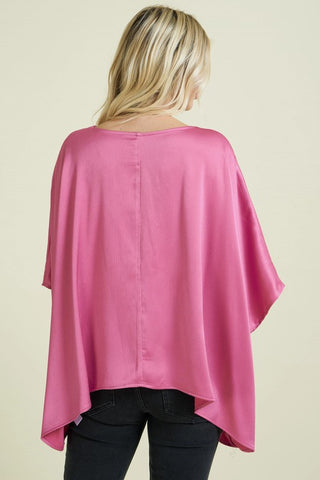 kimono sleeves relaxed fit V neck top