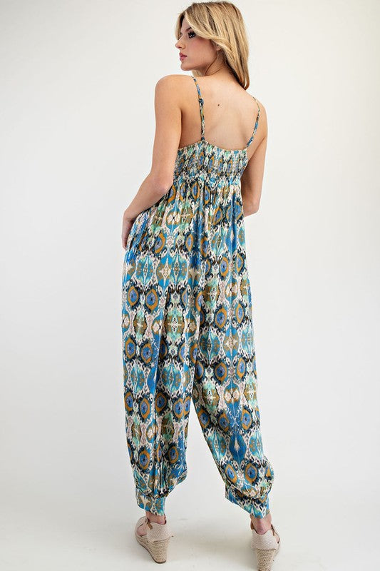 Comfy Boho Sleeveless Jumpsuit