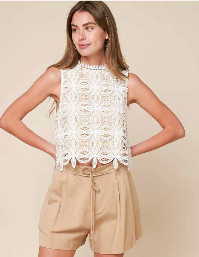 Woven Lace Top