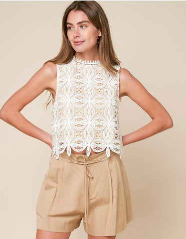 Woven Lace Top