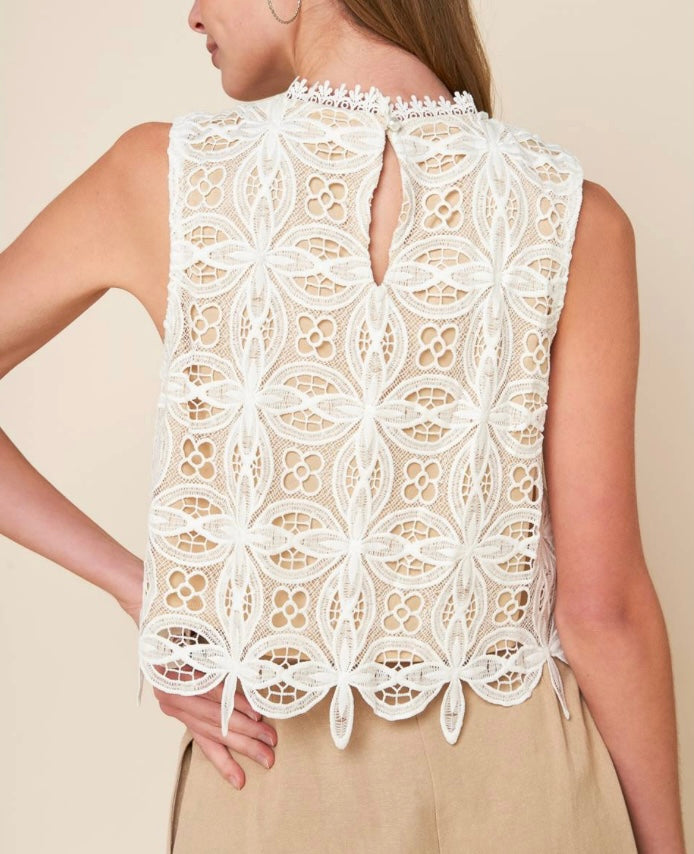 Woven Lace Top