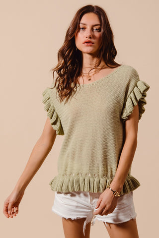 BOAT NECK LIGHTWEIGHT KNIT SWEATER