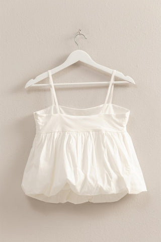 Poplin Bubble Hem Cami Top