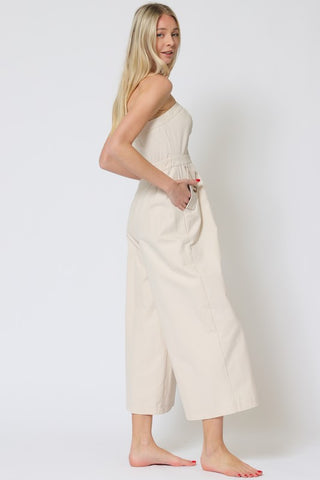 TUBE ELASTIC BACK CHEST & SIDE POCKETS JUMPSUIT